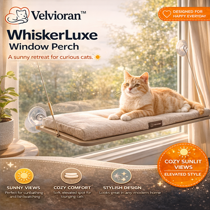 Velvioran™ WhiskerLuxe Window Perch