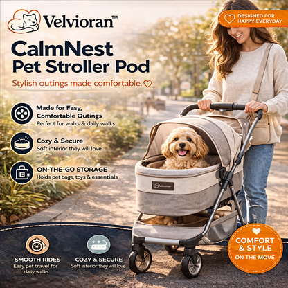 Velvioran™ CalmNest Pet Stroller Pod